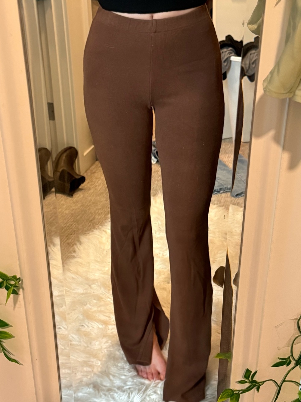 PACSUN “Girlfriend Split Flare” Ribbed Pants